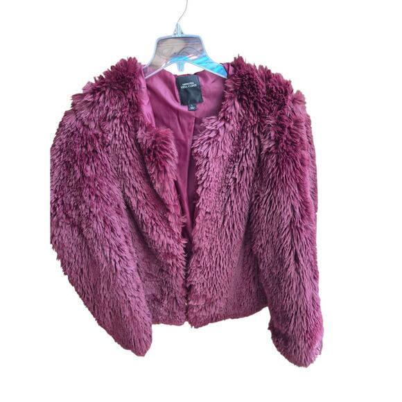 Simply Vera Vera Wang Fuzzy Crop Jacket Large - Picture 1 of 2